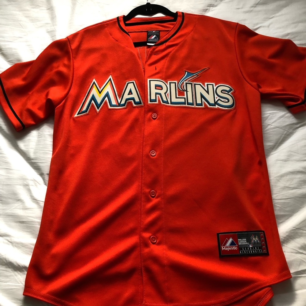 Majestic Authentic Marlins Jersey